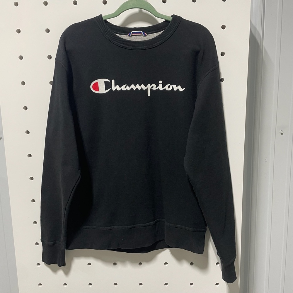 Champion Black Men's Crewneck Sweater Size M